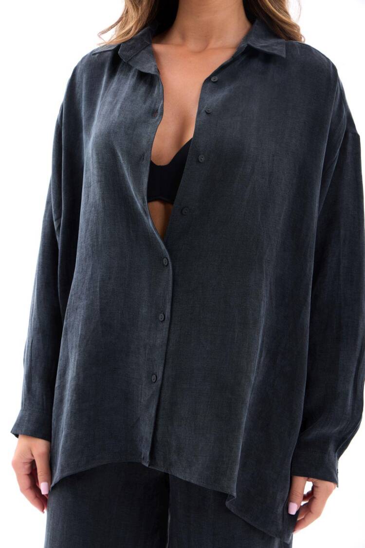 Black Oversized Fit Palazzo Set
