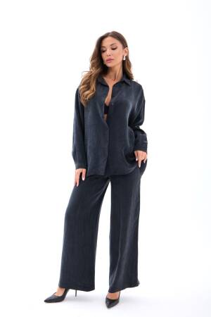 Black Oversized Fit Palazzo Set - Brand: Fame - Women's Clothing Wholesale - Globality Store