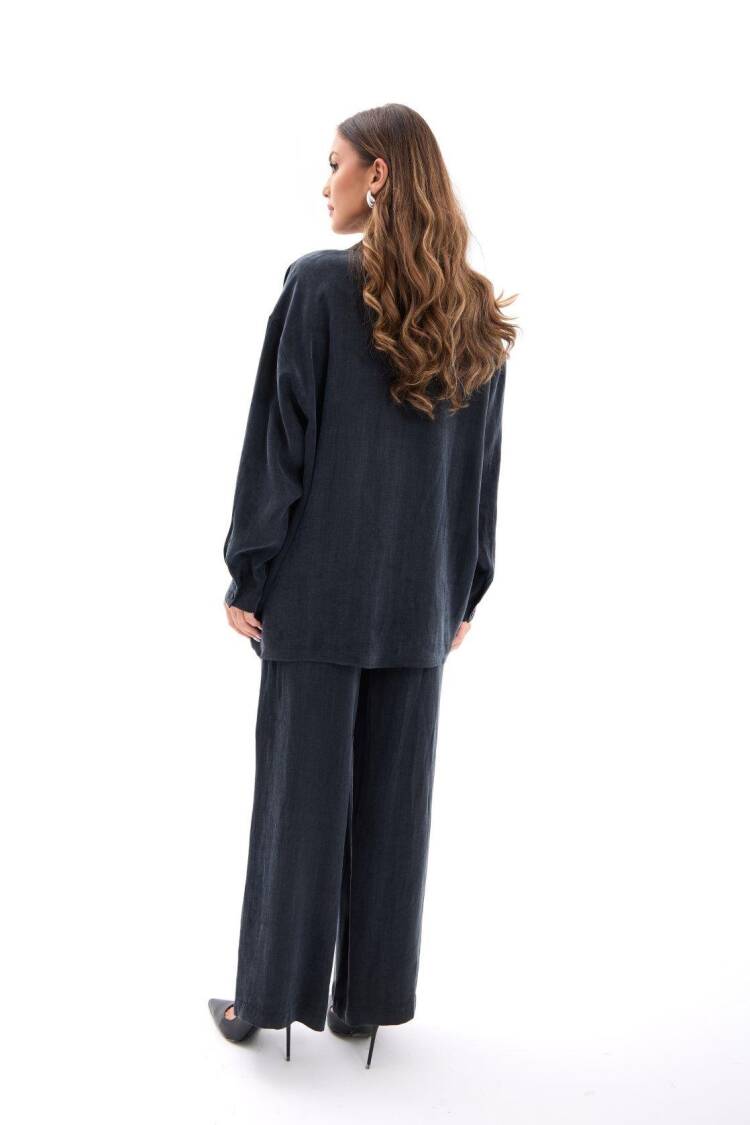 Black Oversized Fit Palazzo Set