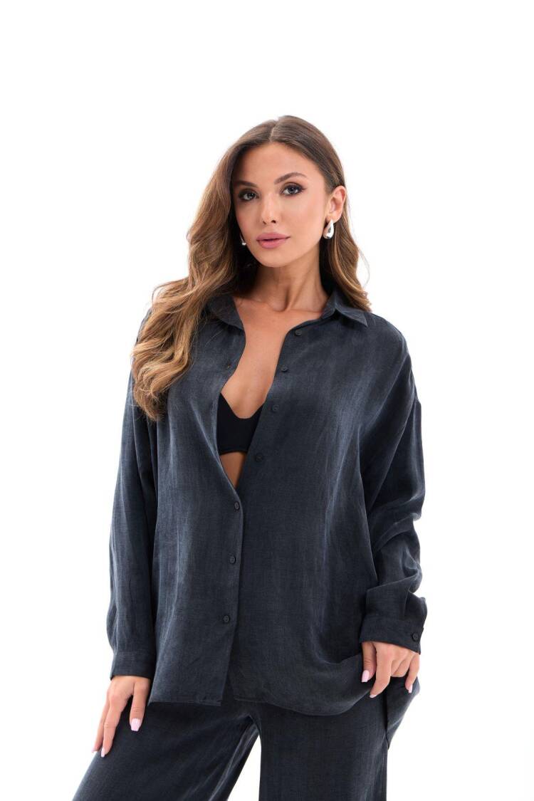 Black Oversized Fit Palazzo Set