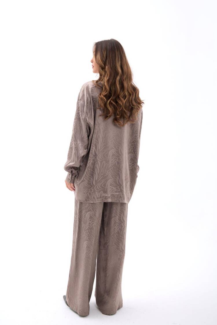 Beige Marble Oversized Fit Set
