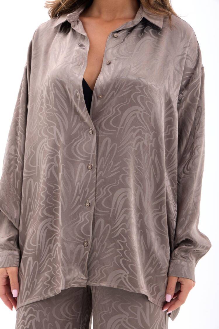 Beige Marble Oversized Fit Set