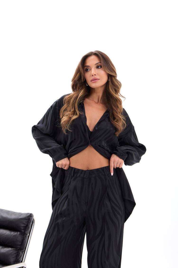 Animal Print Oversized Fit Palazzo Set