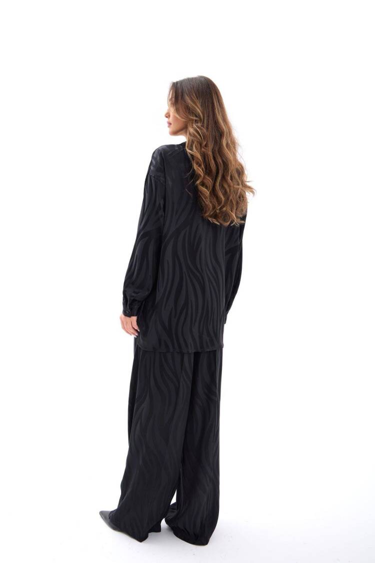 Animal Print Oversized Fit Palazzo Set