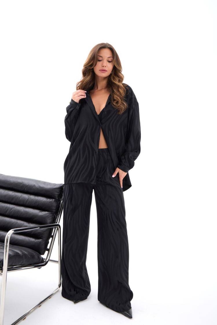 Animal Print Oversized Fit Palazzo Set