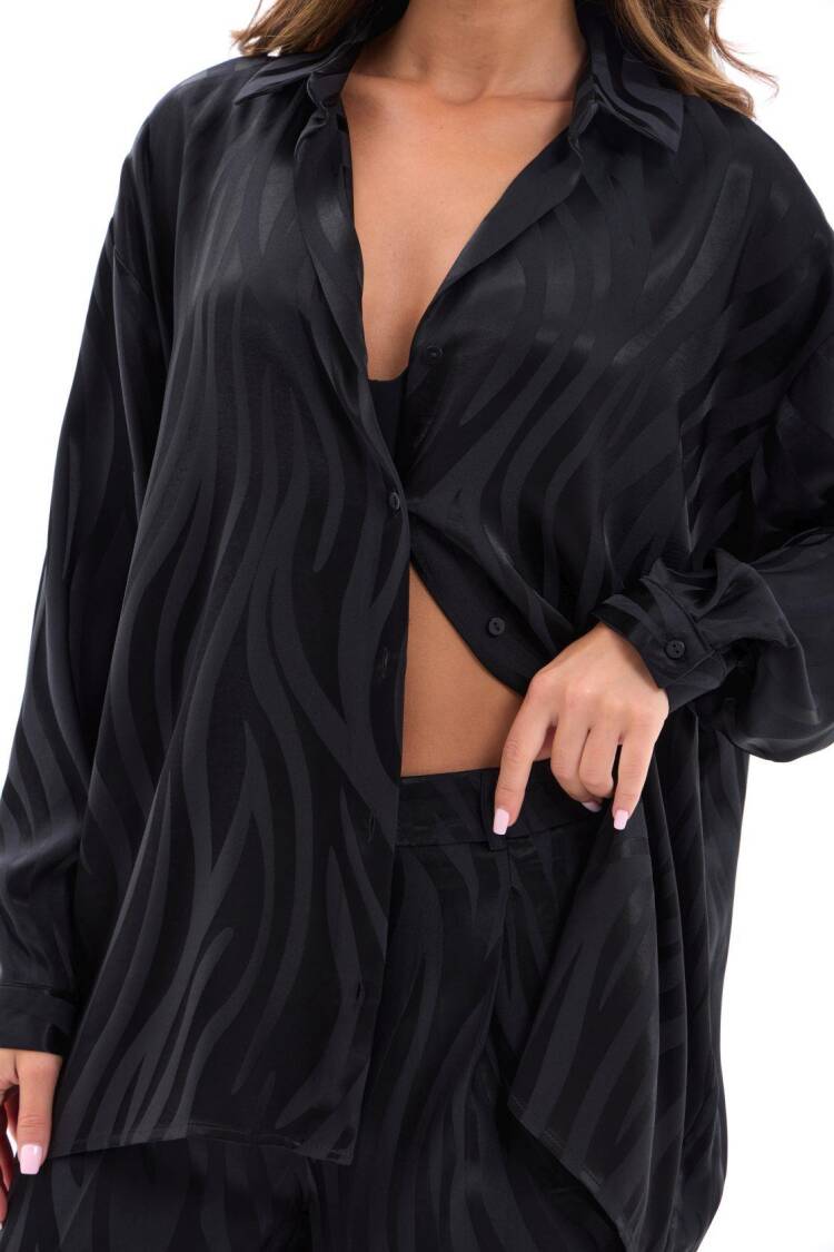 Animal Print Oversized Fit Palazzo Set