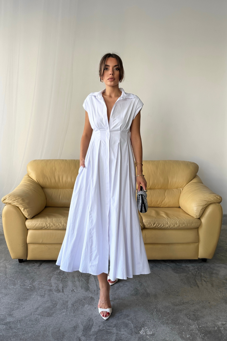 Elegant Formal Casual Shirt Dress - Brand: Ello - Women's Clothing Wholesale - Globality Store