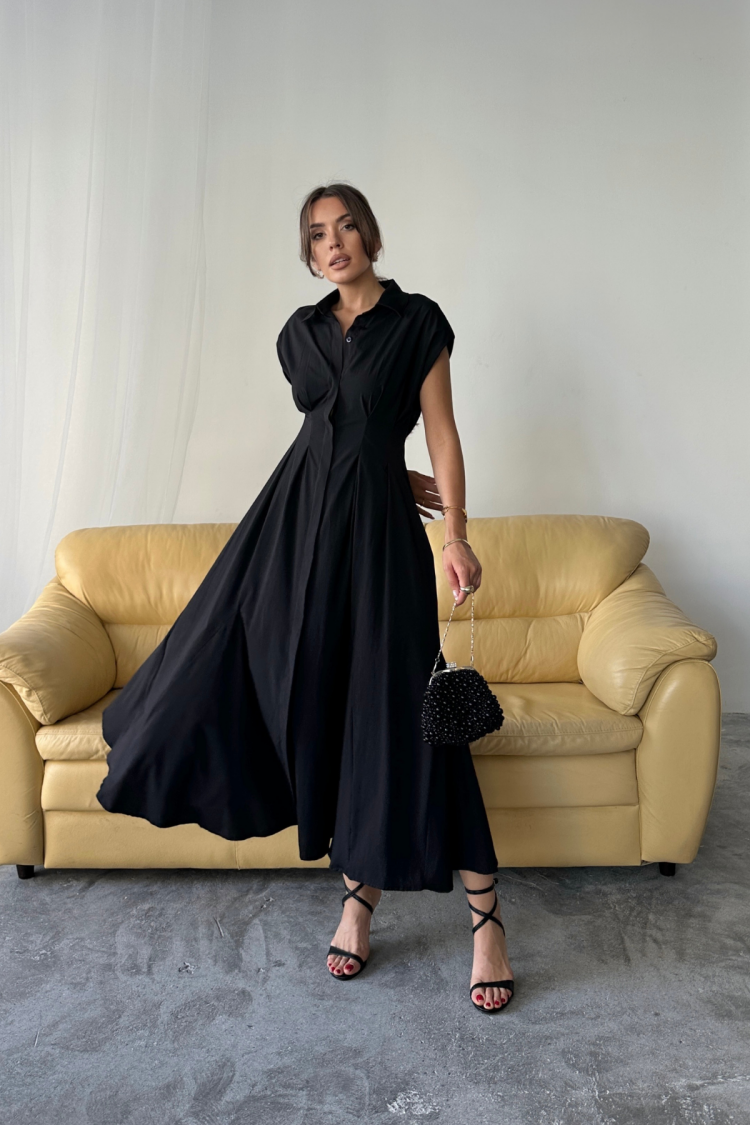 ElegantFit And Flare Maxi Dress - Brand: Ello - Women's Clothing Wholesale - Globality Store