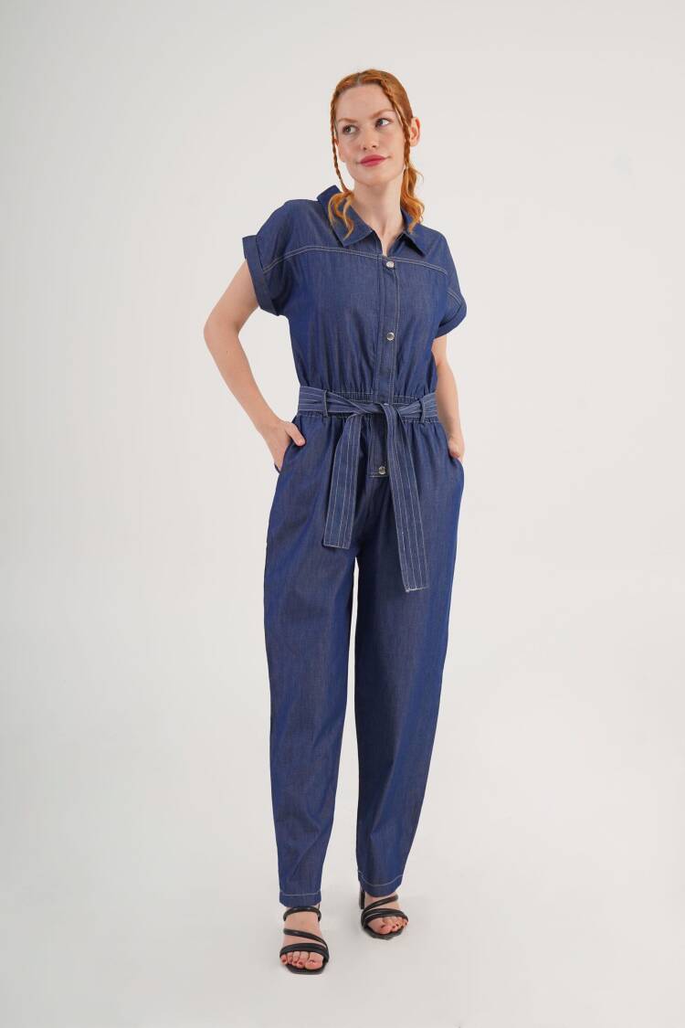 Blue Casual Sport Streetwear Shirt - Brand: Lustrin - Women's Clothing Wholesale - Globality Store