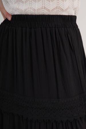 Layered Maxi Skirt High Waist Pull On - Brand: Lustrin - Women's Clothing Wholesale - Globality Store