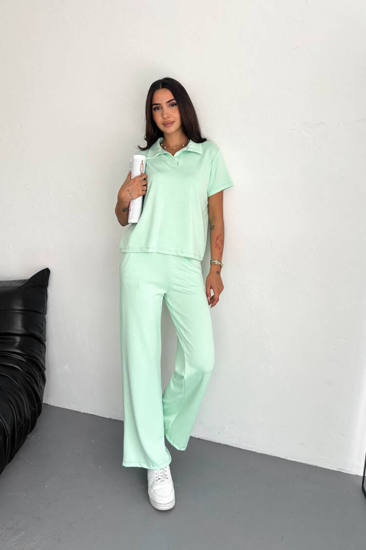 Green Tracksuit Casual Sport Streetwear - Brand: Mode Roy - Women's Clothing Wholesale - Globality Store