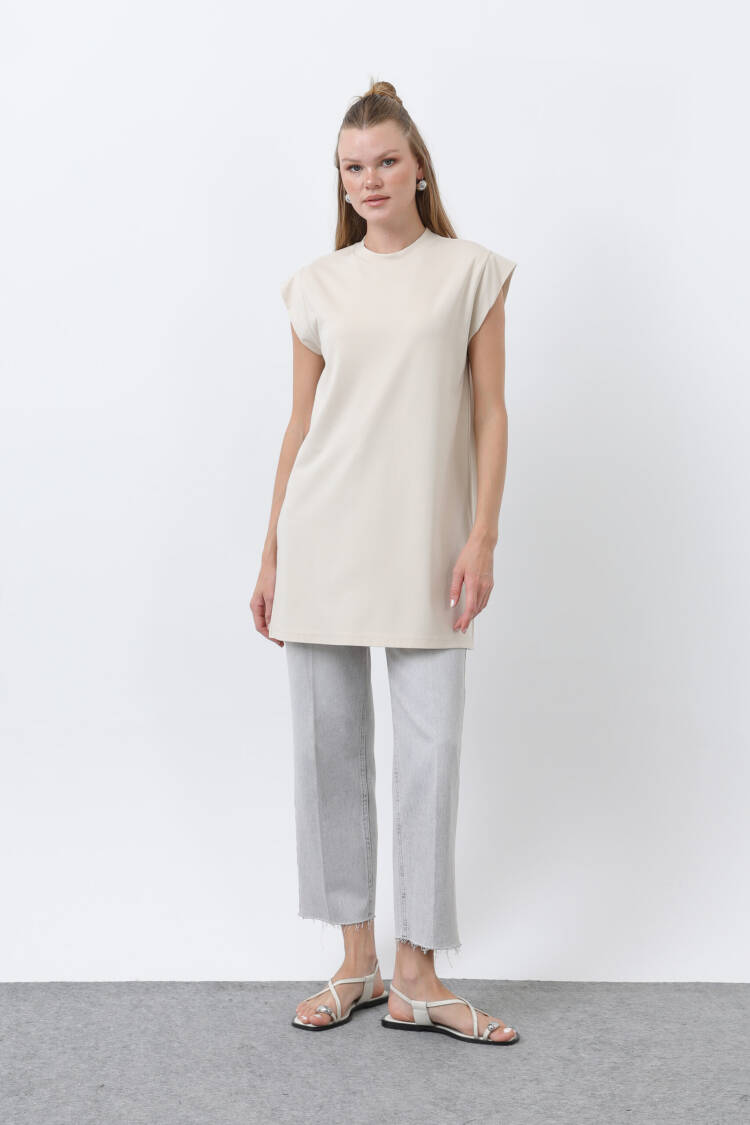 Modest Casual Tunic With Cap Sleeve - Brand: Puane - Women's Clothing Wholesale - Globality Store