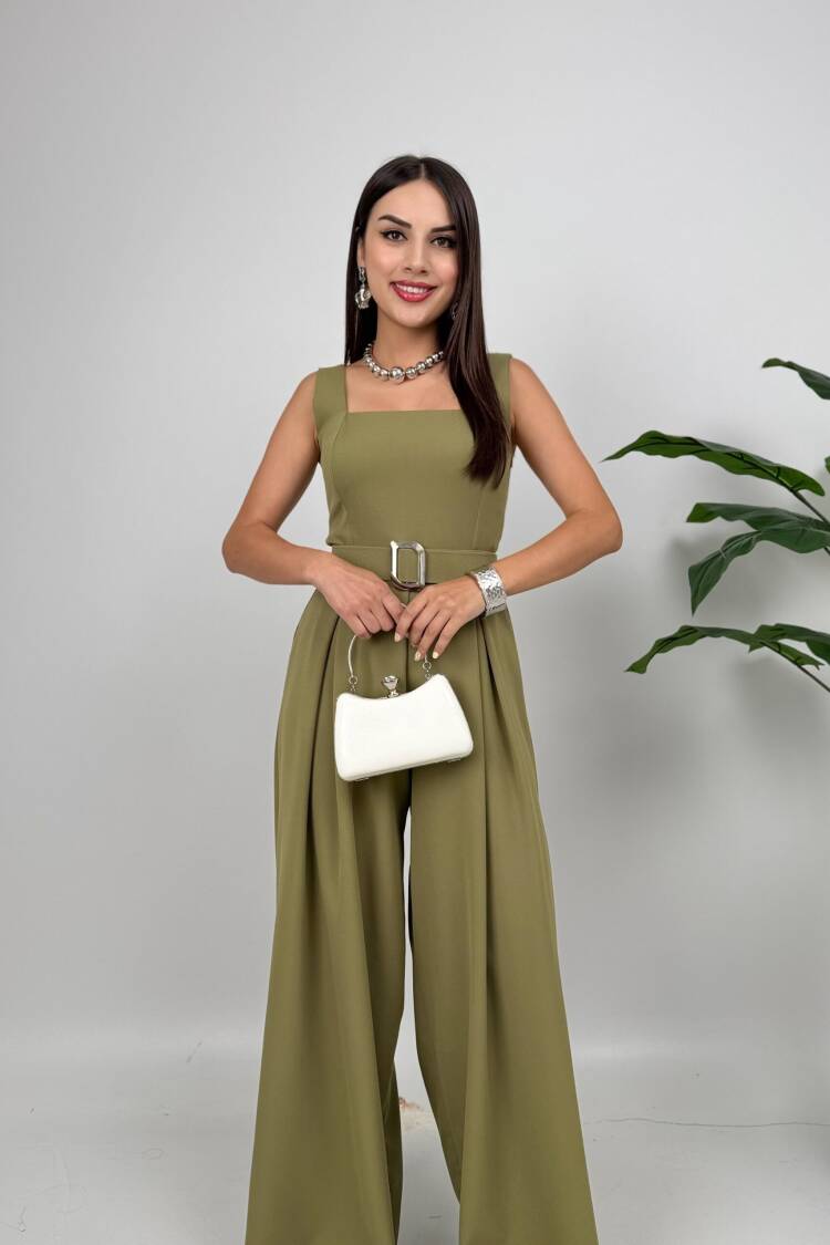 Elegant Sleeveless Square Neck Jumpsuit