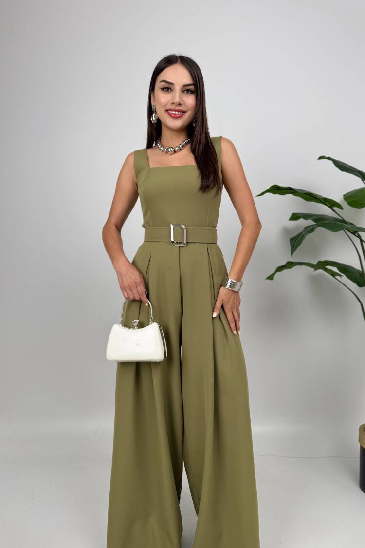 Elegant Sleeveless Square Neck Jumpsuit