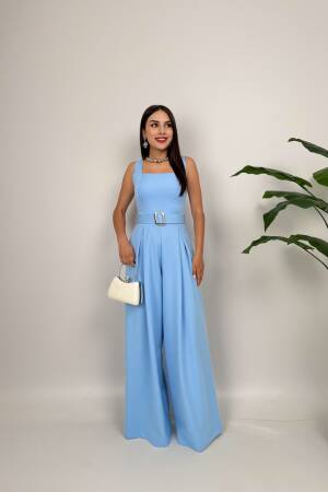 Elegant Sleeveless Jumpsuit With Square Neck - Brand: Miss Janell - Women's Clothing Wholesale - Globality Store