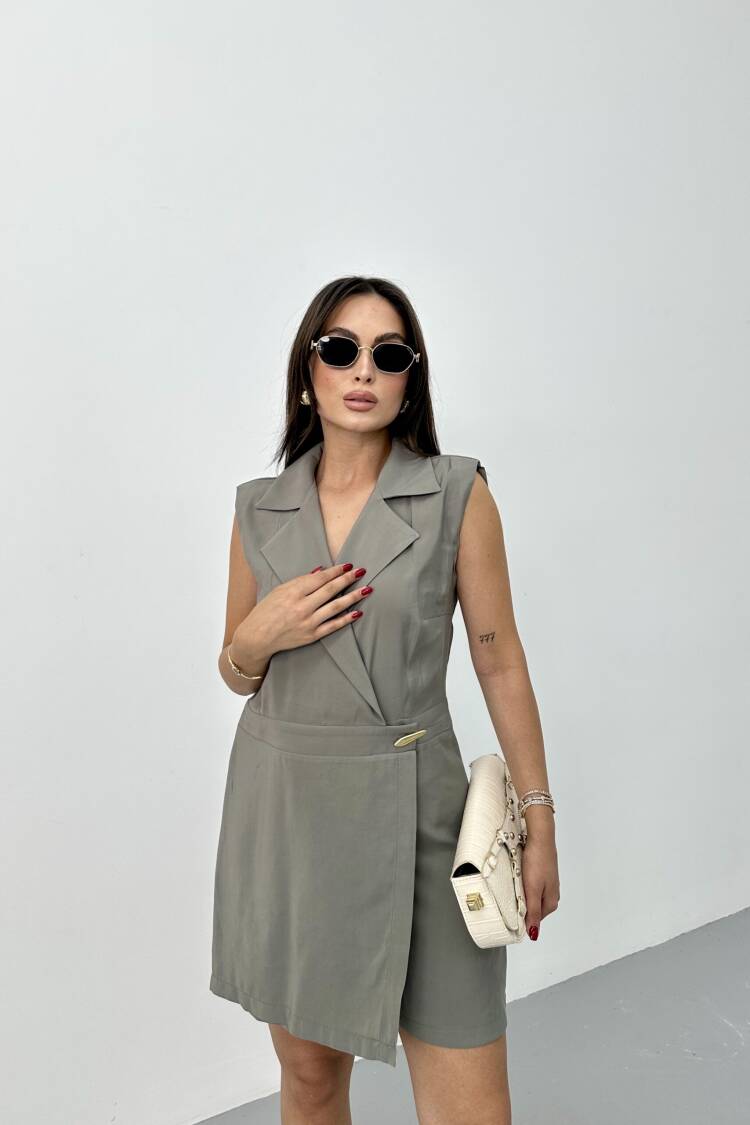Jumpsuit With Notched Neck And Cap Sleeves - Brand: STEPS - Women's Clothing Wholesale - Globality Store