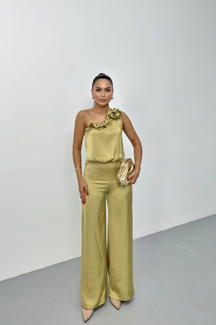 Gold Elegant Tailored Sleeveless Jumpsuit