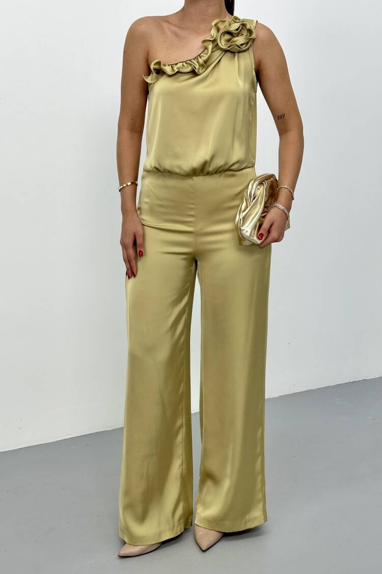 Gold Elegant Tailored Sleeveless Jumpsuit