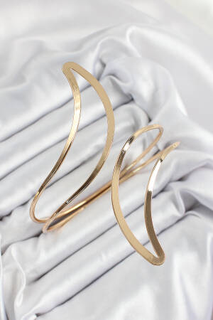 Brass Abstract Flame Pattern Gold Color Women's Waist Bracelet - Brand: Ebijuteri - Women's Clothing Wholesale - Globality Store