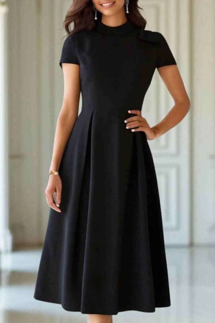 Modest Formal Elegant Fit And Flare Dress - Brand: Janes - Women's Clothing Wholesale - Globality Store