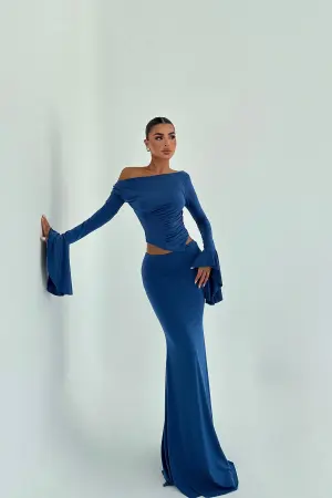 Elegant Glam Fitted Mermaid Maxi Set - Brand: EYYO ATELIER - Women's Clothing Wholesale - Globality Store