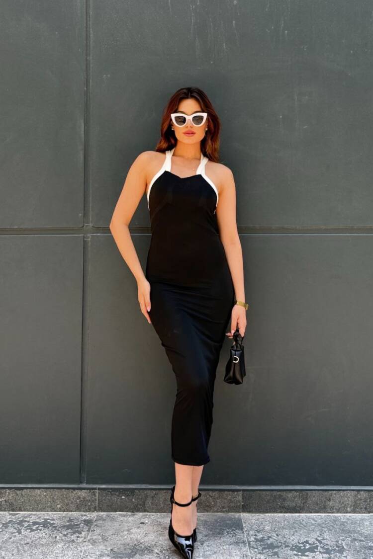 Black Sexy Elegant Bodycon Dress - Brand: Ezgi Nisantasi - Women's Clothing Wholesale - Globality Store