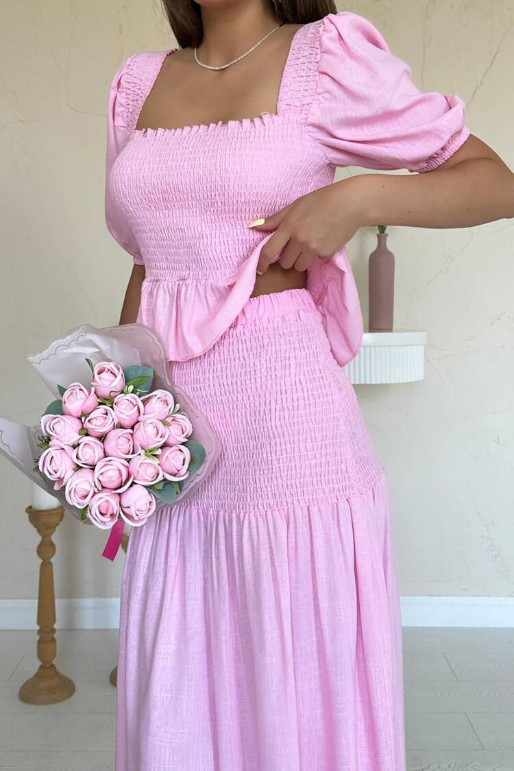 Elegant Fitted Maxi Skirt Set