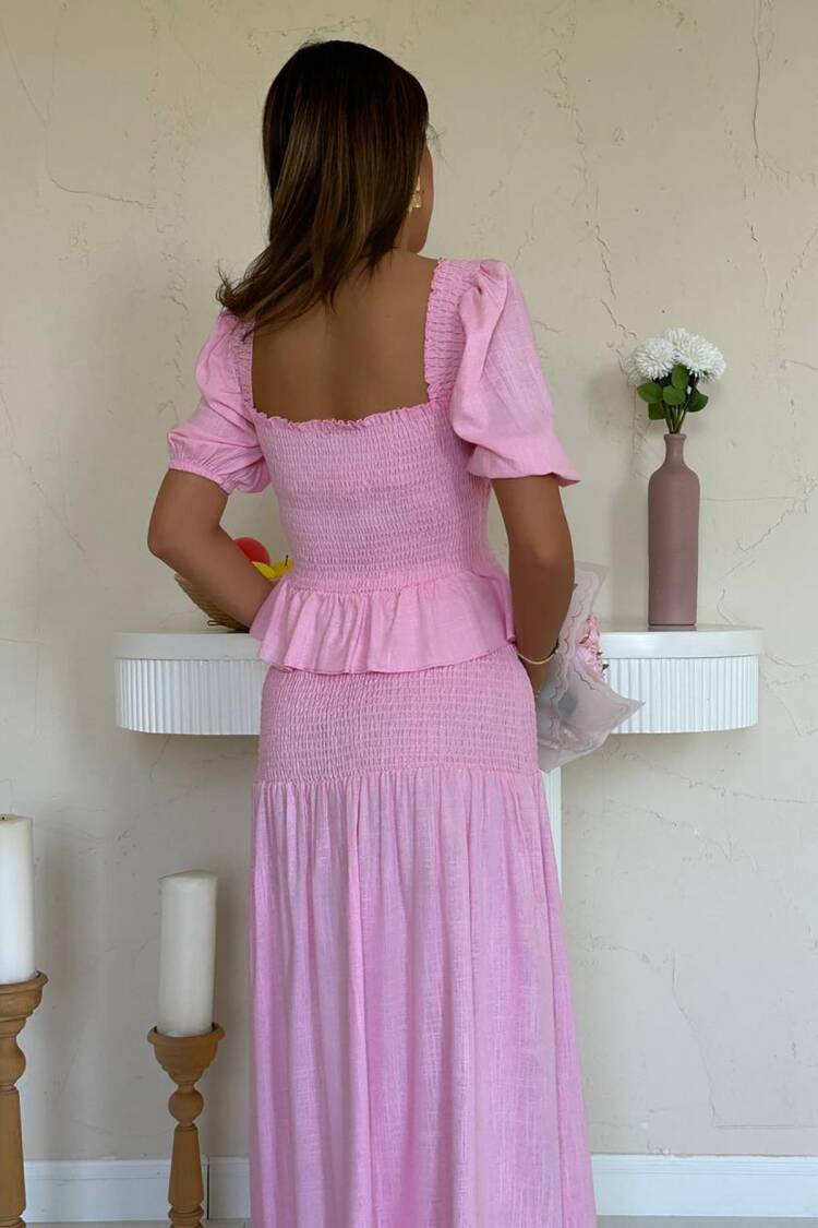 Elegant Fitted Maxi Skirt Set