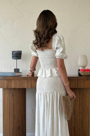 Elegant Boho Set With Maxi Smocking Skirt - Brand: Elisa - Women's Clothing Wholesale - Globality Store