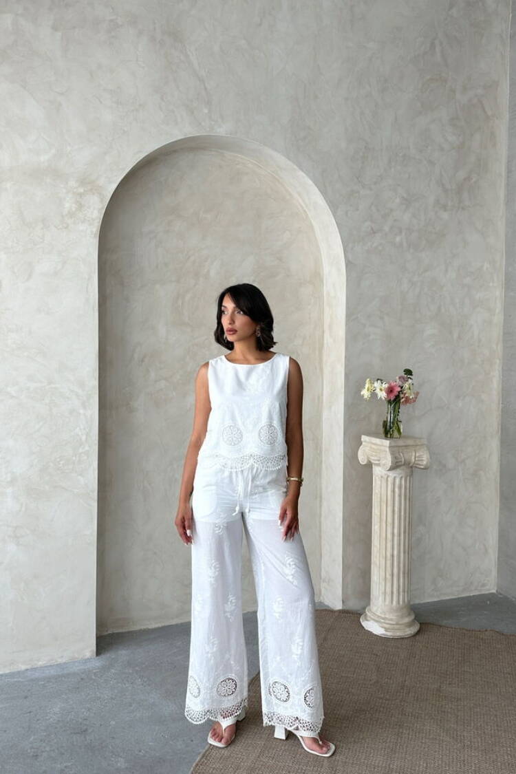White Elegant Cap Sleeve Blouse