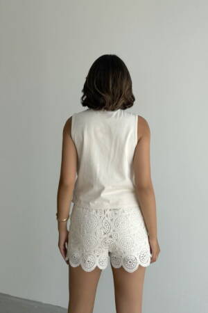 White Sleeveless Tie V-Neck Casual Shirt - Brand: Topshow - Women's Clothing Wholesale - Globality Store