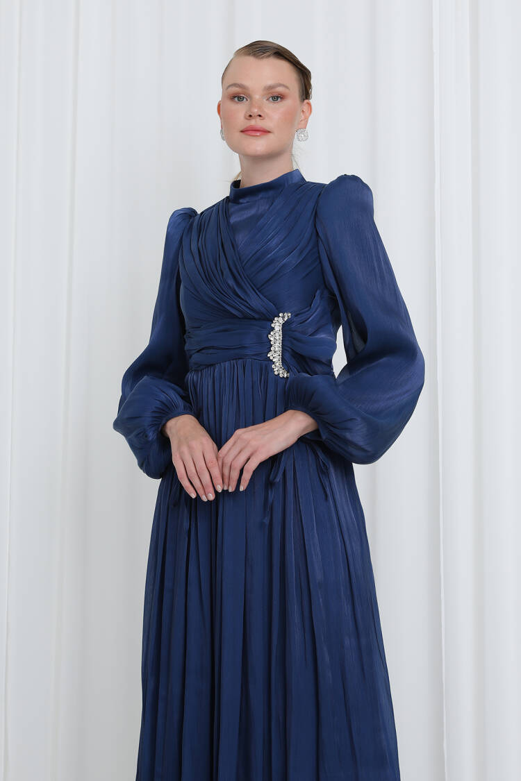 NavyElegant Fit And Flare Dress - Brand: Puane - Women's Clothing Wholesale - Globality Store
