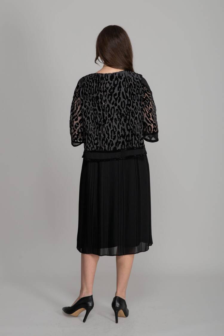 Black Elegant Formal Vintage Shift Dress