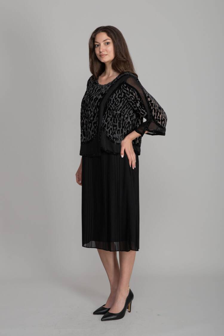 Black Elegant Formal Vintage Shift Dress