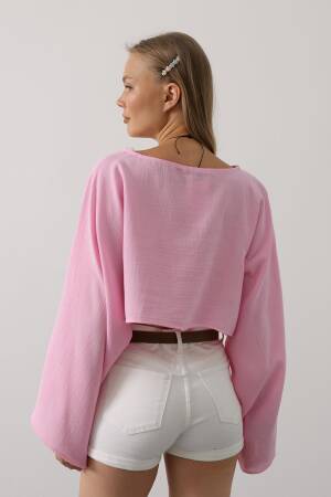 Blouse With Bell Sleeves And Oversized Fit - Brand: Reyon - Women's Clothing Wholesale - Globality Store