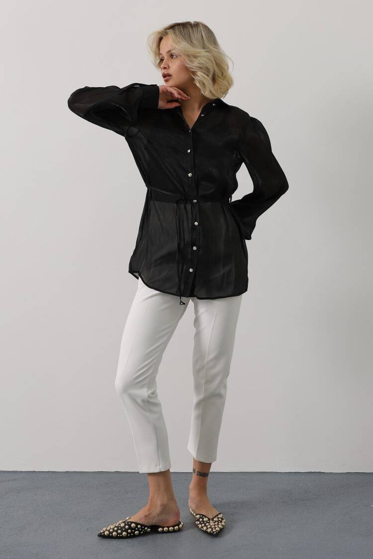 ElegantShirt With Notched Neck And Buttoned Closure - Brand: Reyon - Women's Clothing Wholesale - Globality Store