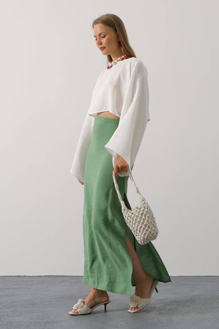 Bell Sleeve Crop Blouse - Brand: Reyon - Women's Clothing Wholesale - Globality Store