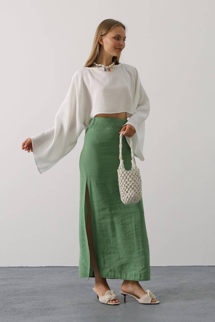 Bell Sleeve Crop Blouse