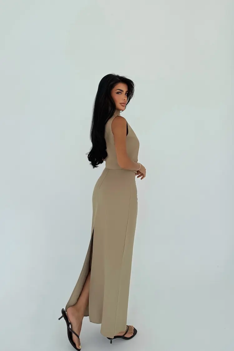 Khaki Elegant Formal Set