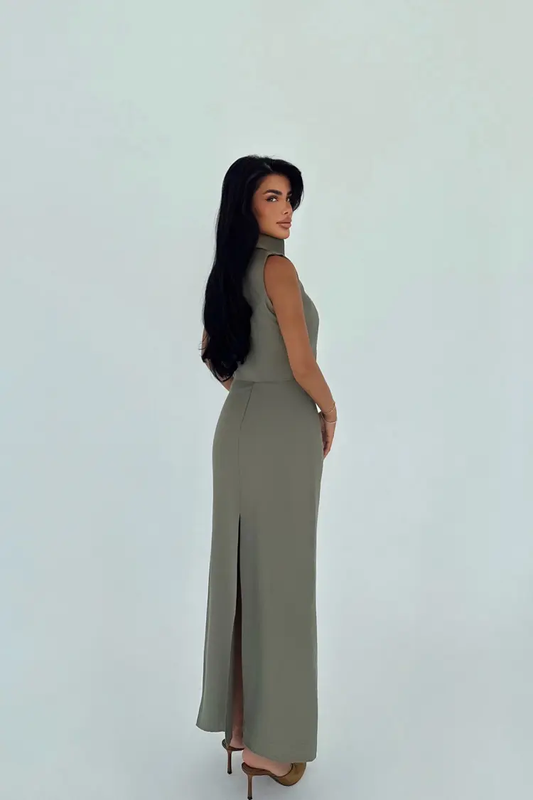 Elegant Fitted Pencil Maxi Skirt Set