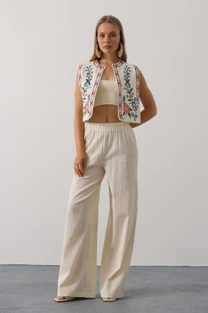 Beige Ethnic Casual Elegant Boho Suit - Brand: Reyon - Women's Clothing Wholesale - Globality Store
