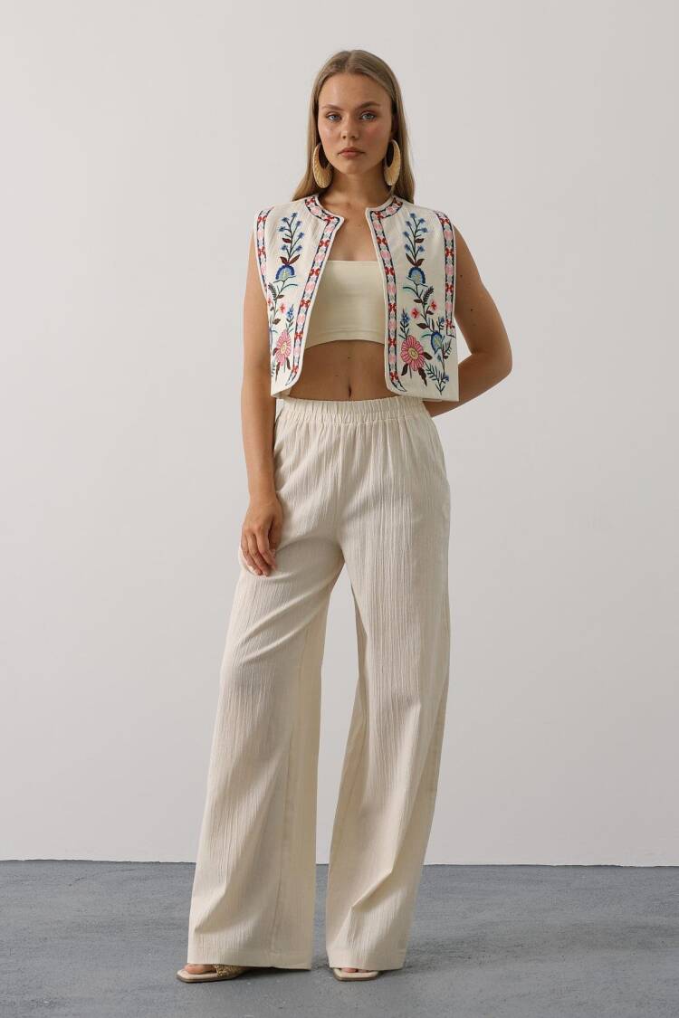 Beige Ethnic Casual Elegant Boho Suit