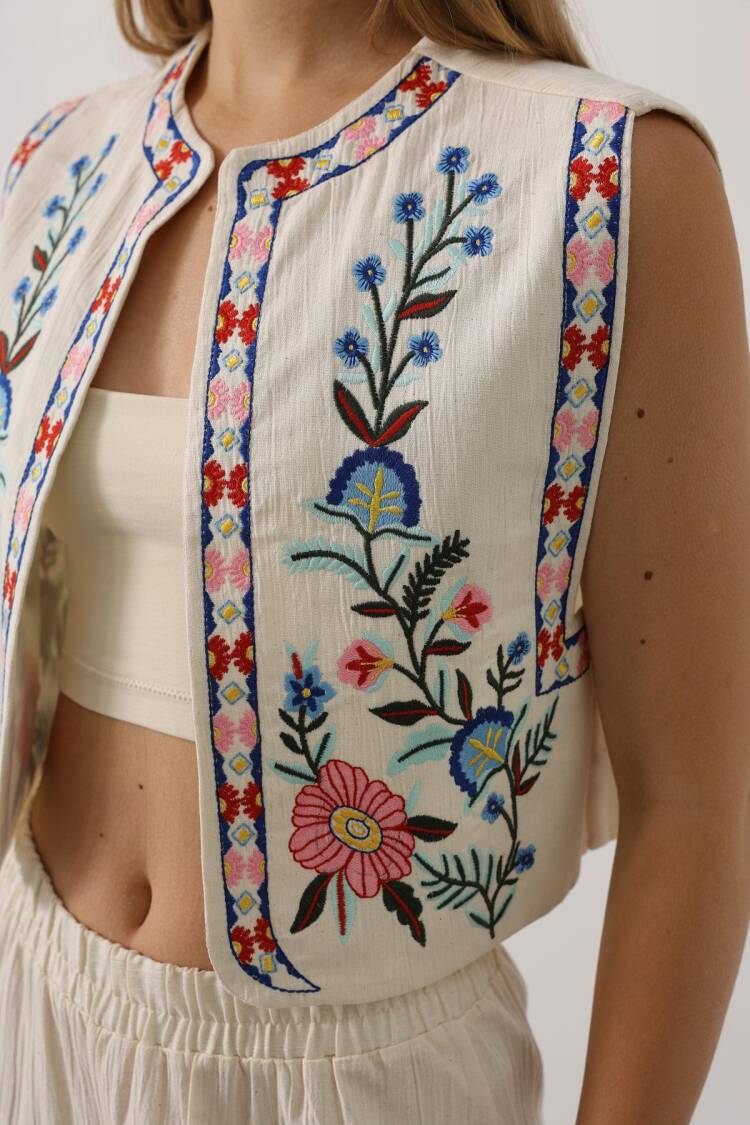 Beige Ethnic Casual Elegant Boho Suit
