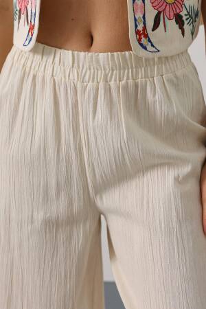 Beige Ethnic Casual Elegant Boho Suit - Brand: Reyon - Women's Clothing Wholesale - Globality Store