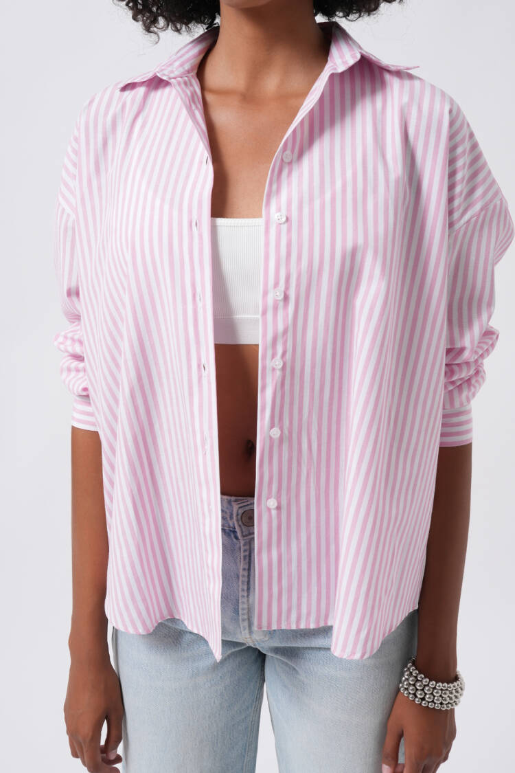 Striped Casual Oversized Shirt