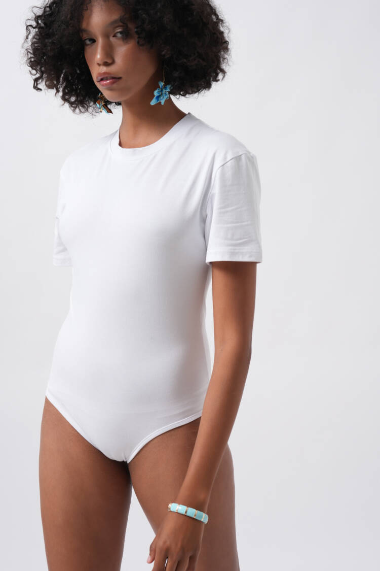 Bodysuit Slim Fit Short Sleeve Crew Neck - Brand: Black Fashion - Women's Clothing Wholesale - Globality Store