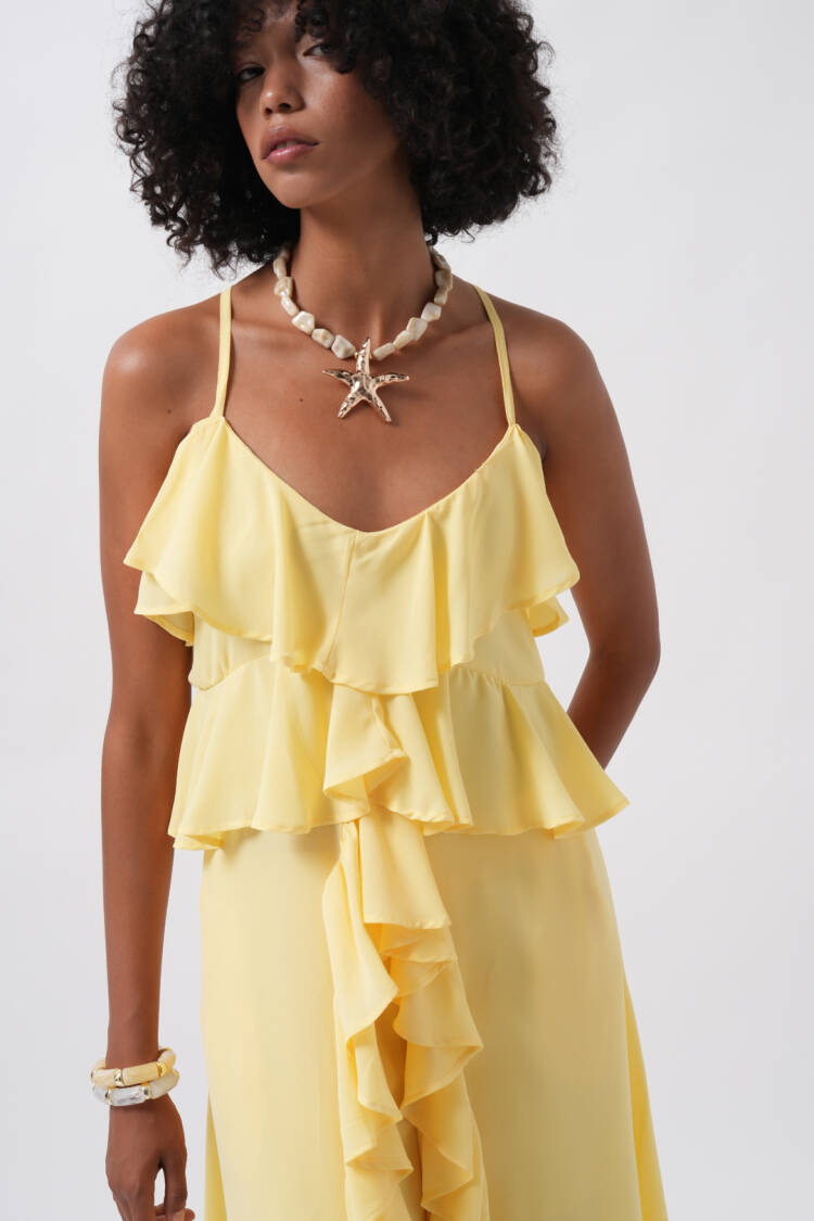Sleeveless V-Neck Blouse
