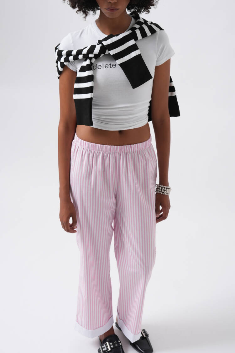 Casual Striped Palazzo Pants