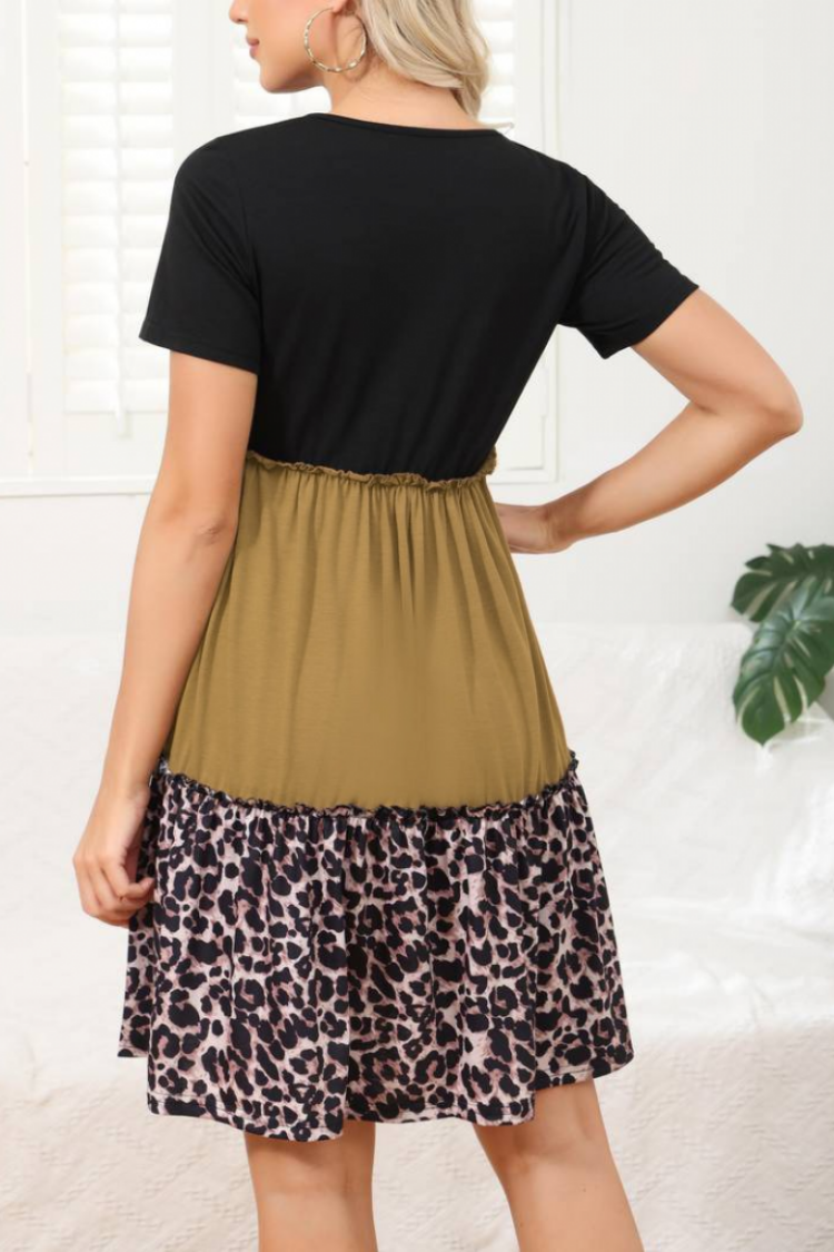 Black Casual Cute Babydoll Dress