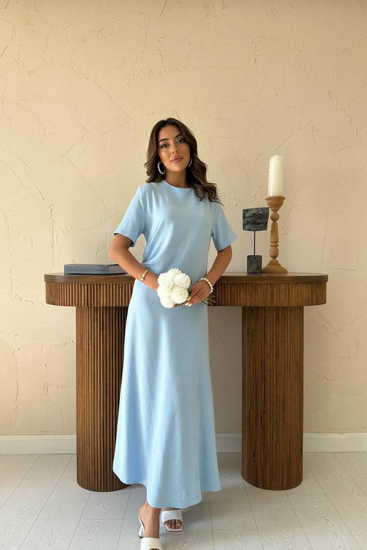 A-Line Modest Elegant Floor Length Dress